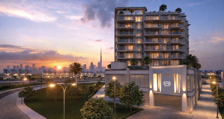 Completed G+P+8 residential tower, Dubai — Mokaab project
