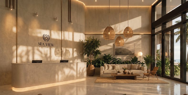 G+P+8 Residential — Arrival Lobby in Dubai, UAE